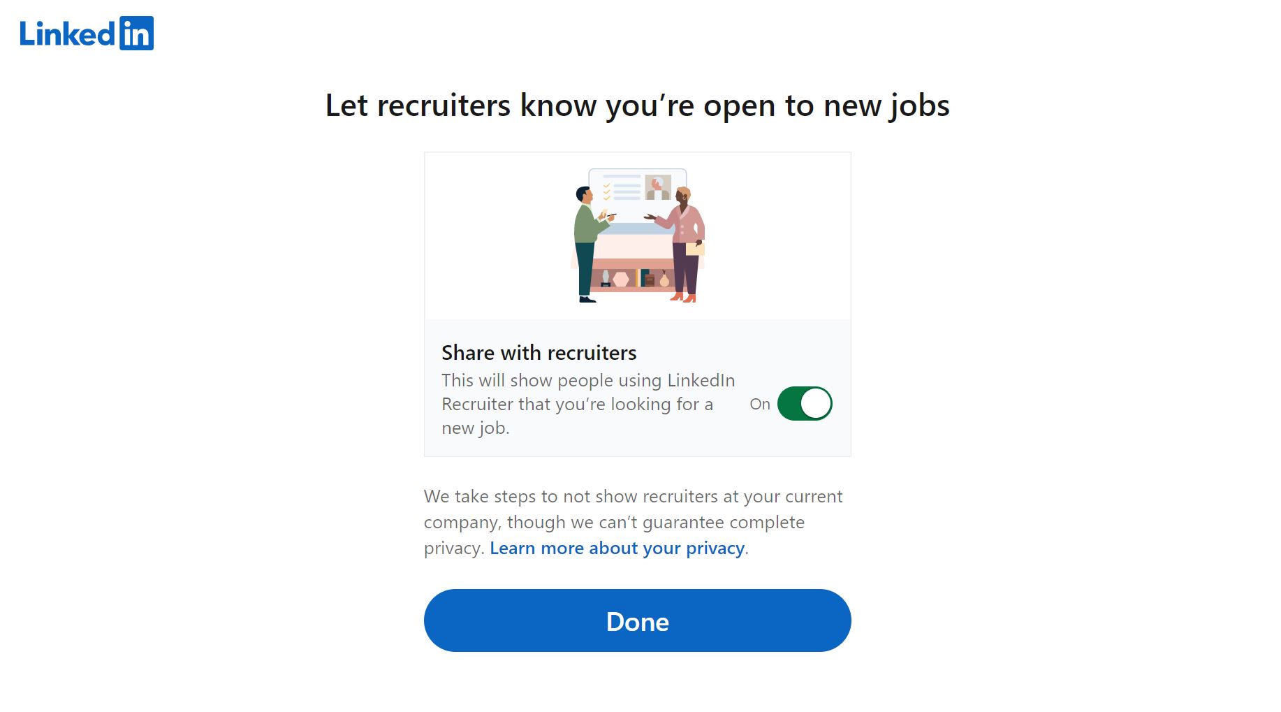 Notification to recruiters