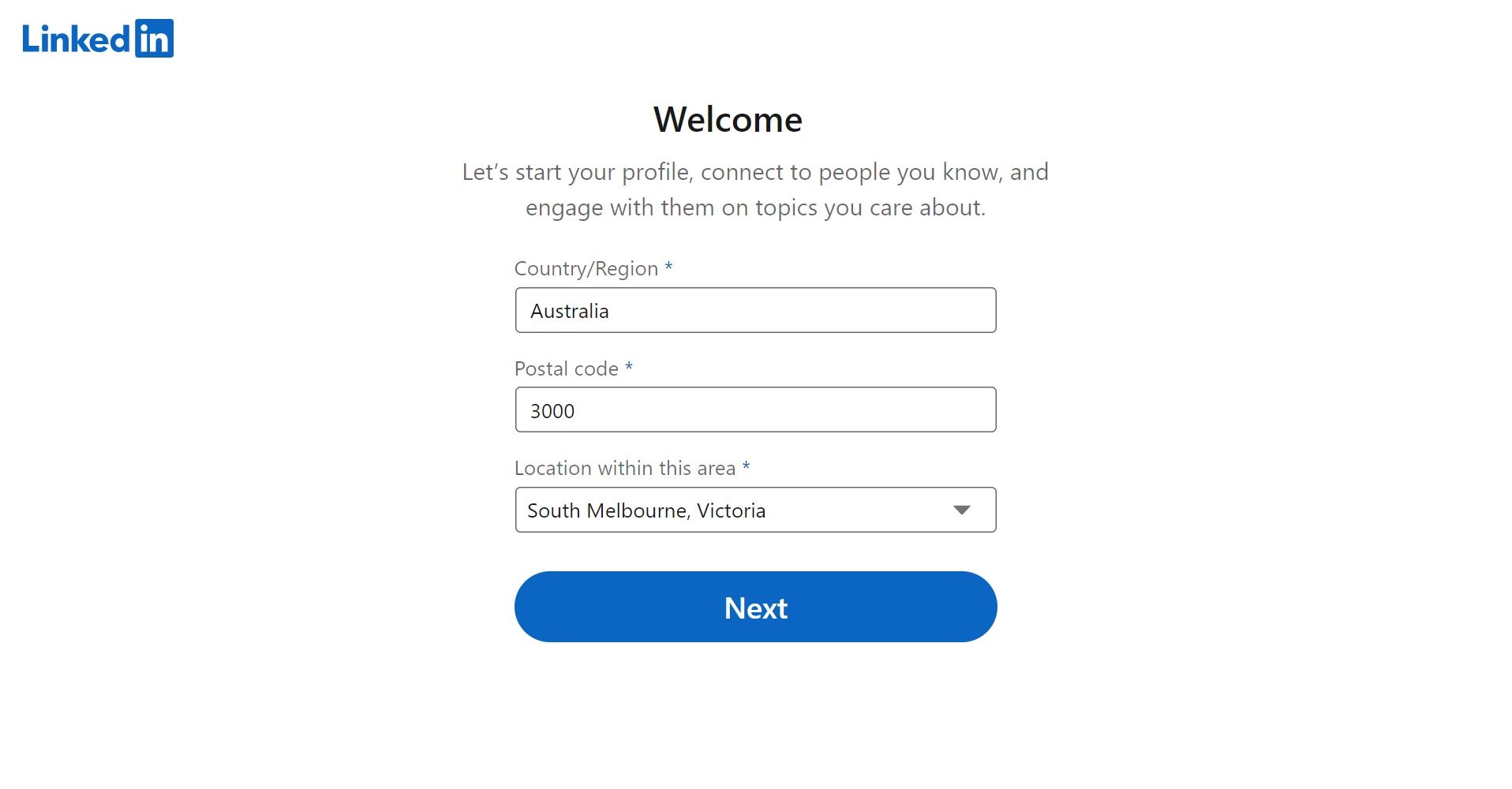 Enter location information