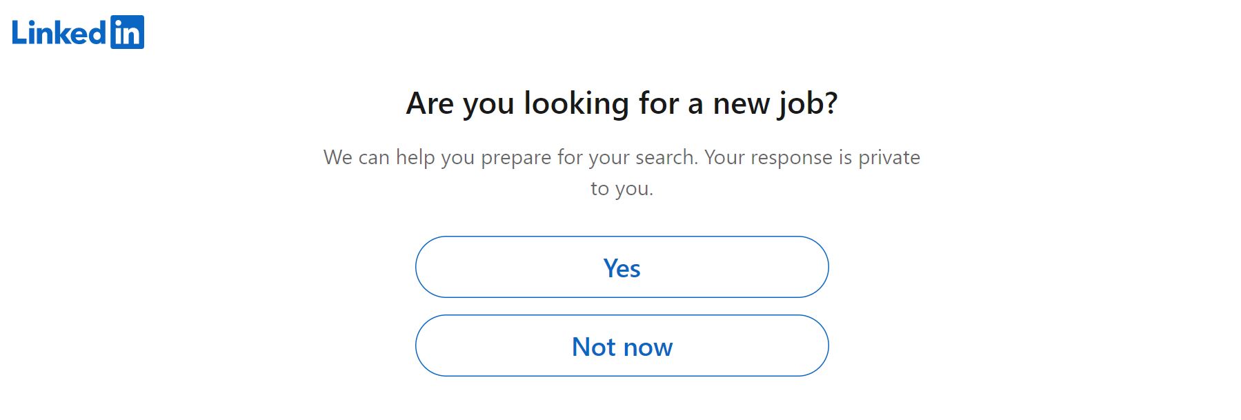 Select if you are looking for a new job