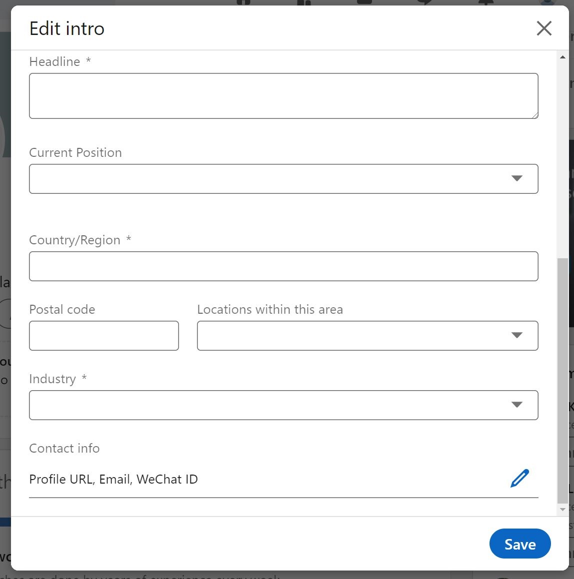 プロフィールSummaryフォーム